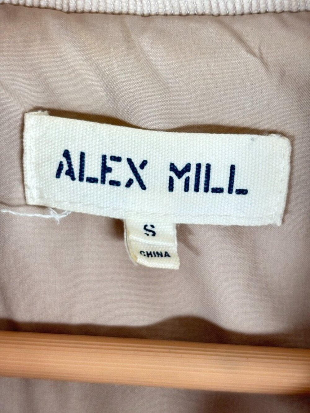 Alex Mill Sherpa Work Jacket S Corduroy Trim Beige Fleece Chore Coat Fisherman - Picture 7 of 11